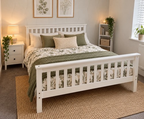 White wooden double - white,