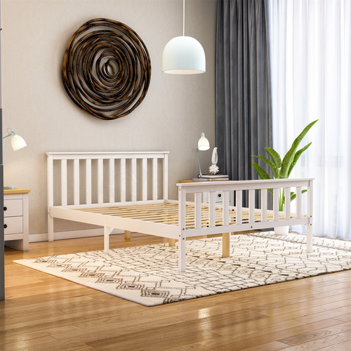 Sale double wooden bed high - double,