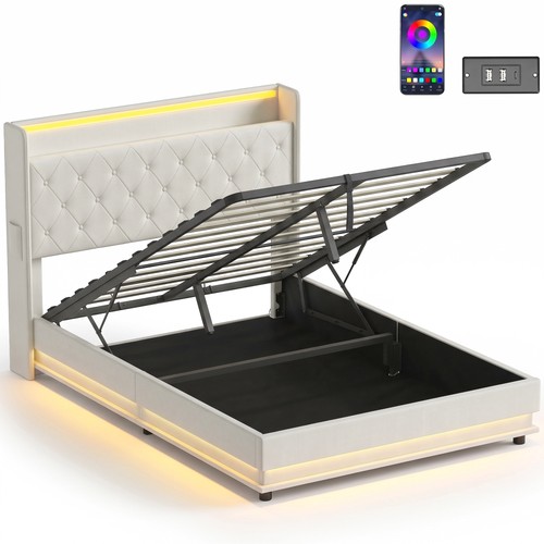 4ft6 double bed - bed, with