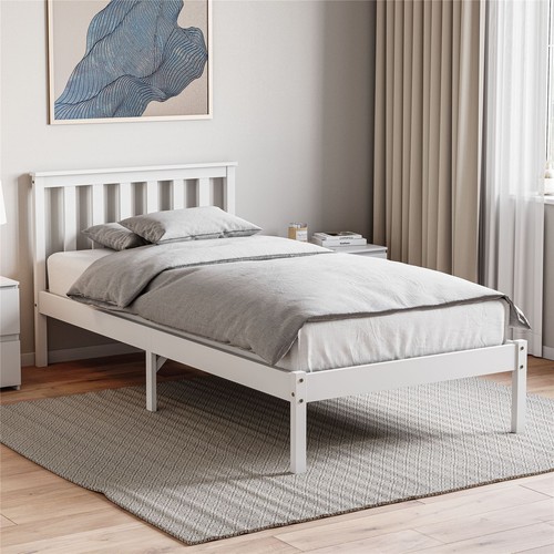 Wooden bed frame solid - wooden,