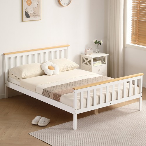 Double bed white pine - in,