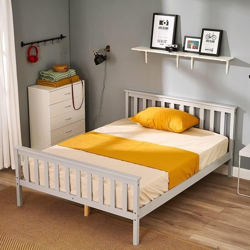Solid wooden bed frame - bed,