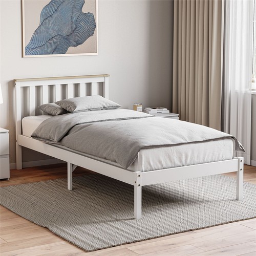 Wooden bed frame solid pine - bed,