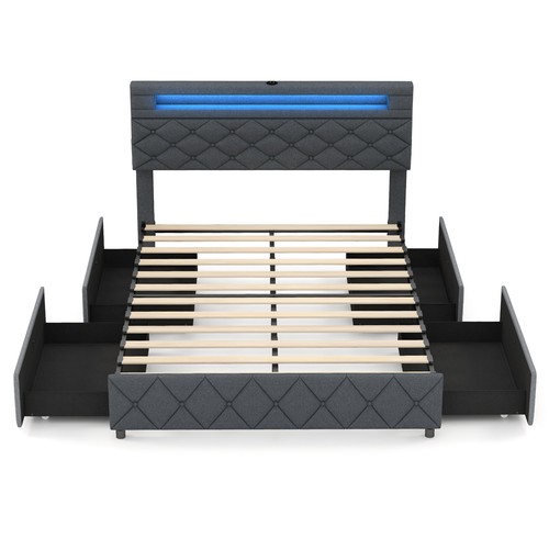 Gymax double size bed - size,