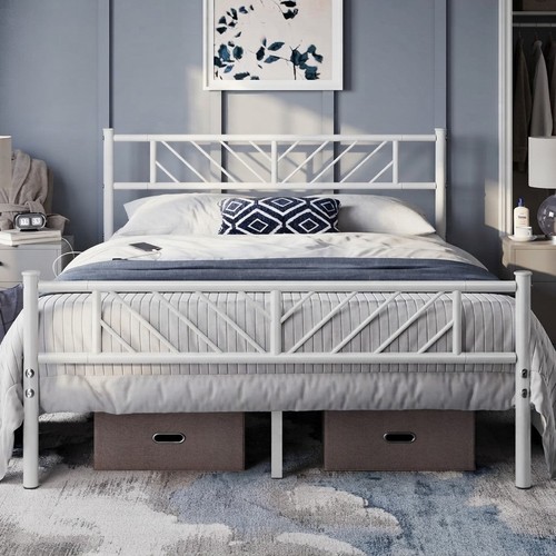 4ft6 sturdy double bed - bed, frame