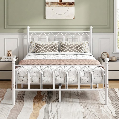 Stylish double metal bed frame - metal,
