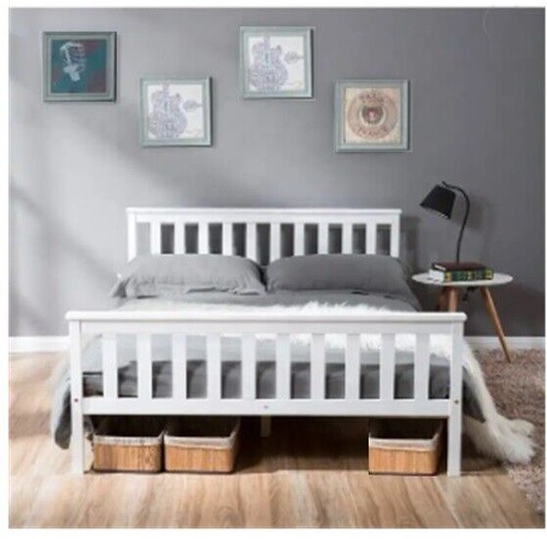Wooden bed frame - pine, single