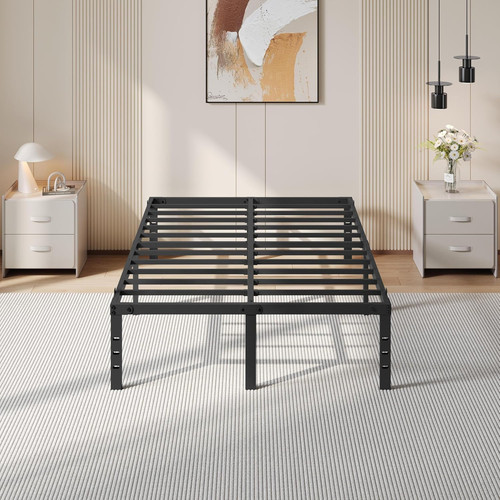 Sturdy 4ft6 double metal bed - metal,