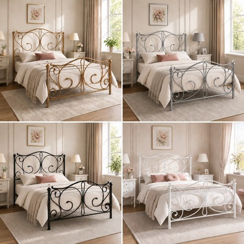 Sofia 4ft6 double metal bed - metal,